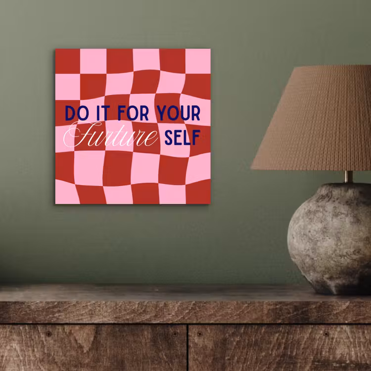Aluminium schilderij - Furture - Geblokt - Rood — 3