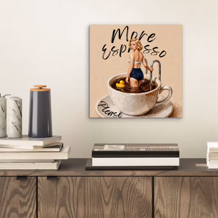 Aluminium schilderij - More espresso - Koffie - Eend — 2