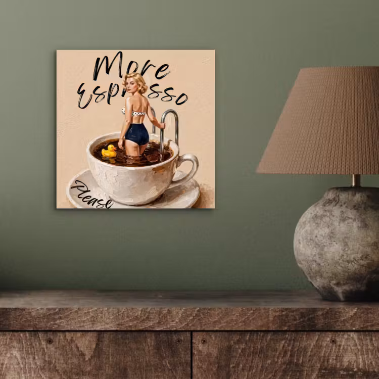 Aluminium schilderij - More espresso - Koffie - Eend — 3