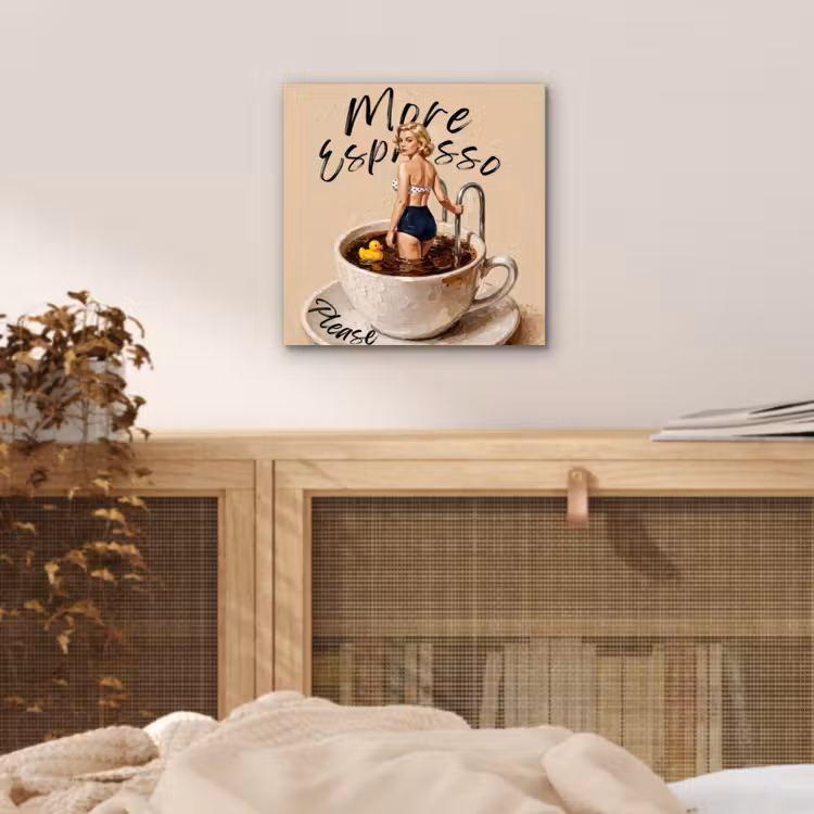 Aluminium schilderij - More espresso - Koffie - Eend — 4