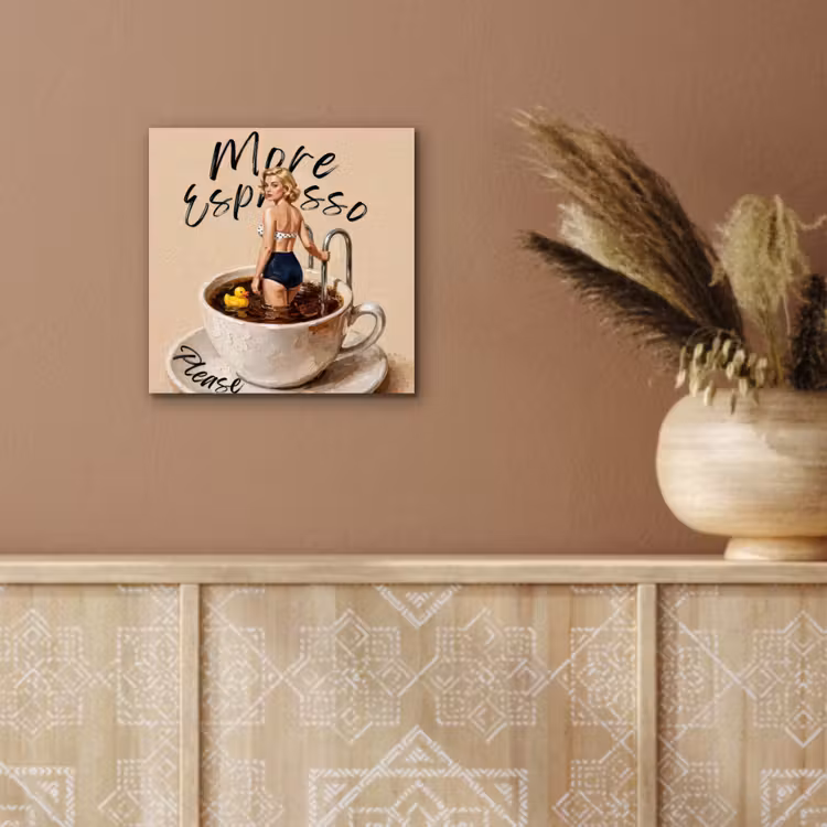 Aluminium schilderij - More espresso - Koffie - Eend — 5