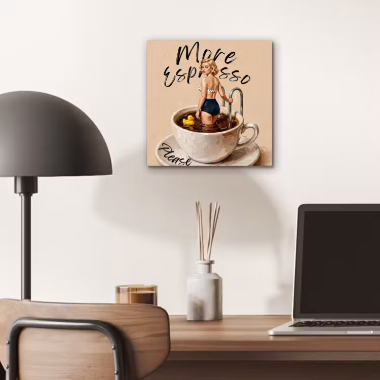 Aluminium schilderij - More espresso - Koffie - Eend — 6