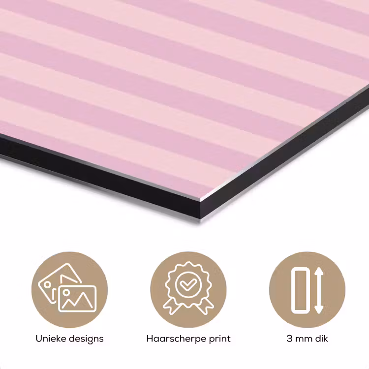Aluminium schilderij - Paars - Strepen - You're doing great - Schaduw — 7