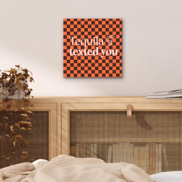 Aluminium schilderij - Tequila texted you - Glas - Vierkanten - Oranje — 4