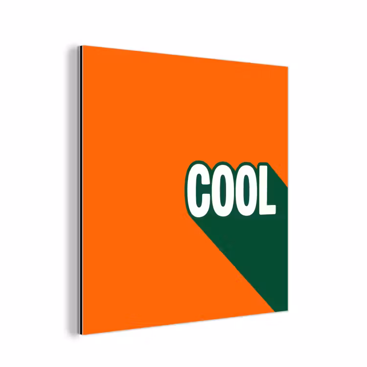 Aluminium schilderij - Cool - Oranje - Groen — 1