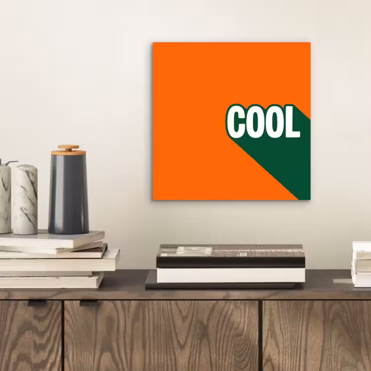 Aluminium schilderij - Cool - Oranje - Groen — 2