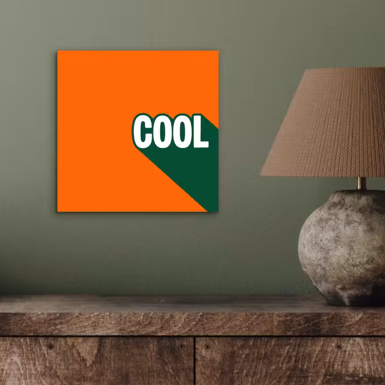 Aluminium schilderij - Cool - Oranje - Groen — 3