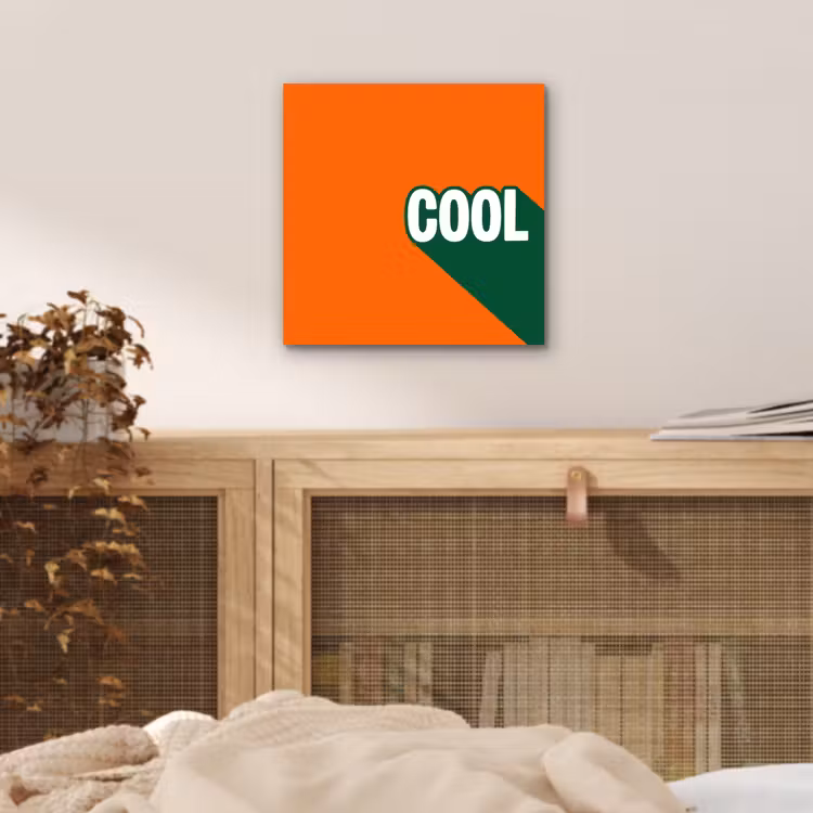 Aluminium schilderij - Cool - Oranje - Groen — 4