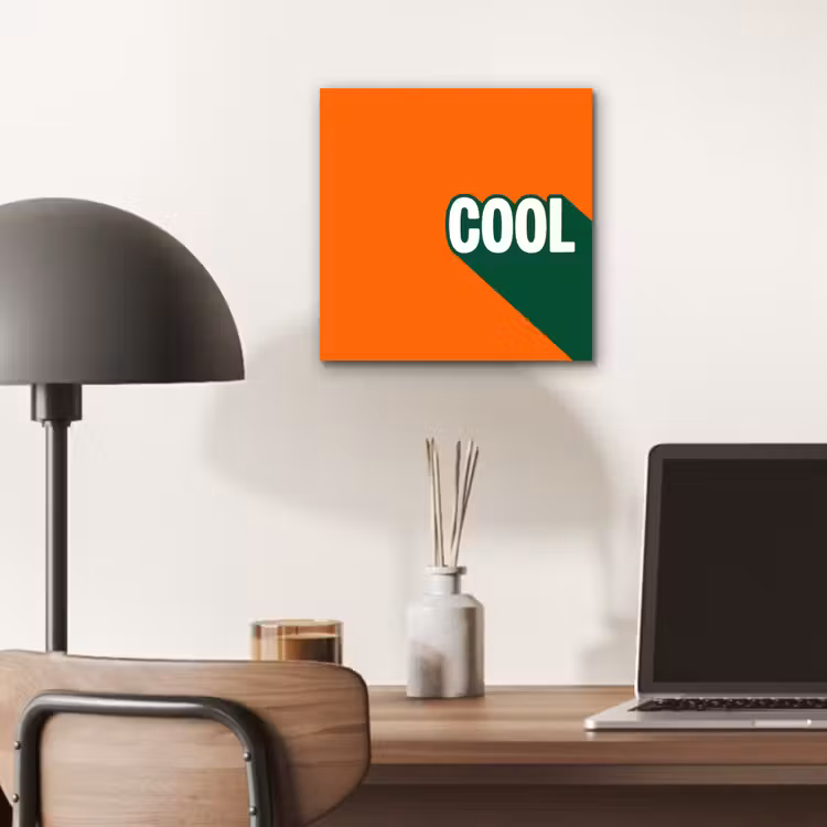 Aluminium schilderij - Cool - Oranje - Groen — 6