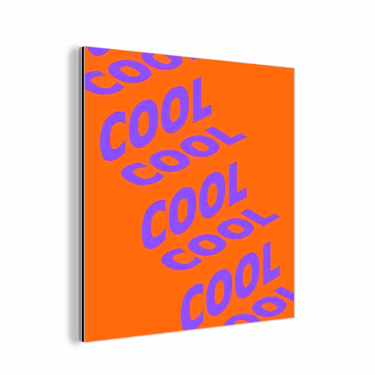 Aluminium schilderij - Cool - Paars - Oranje — 1