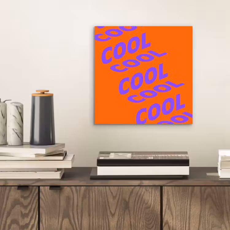 Aluminium schilderij - Cool - Paars - Oranje — 2
