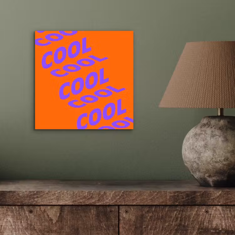 Aluminium schilderij - Cool - Paars - Oranje — 3