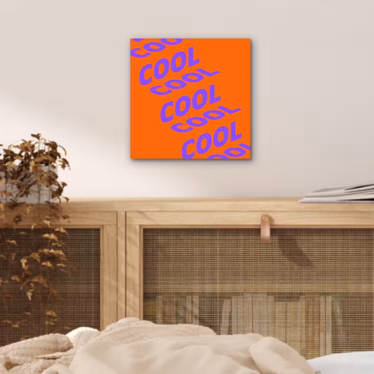 Aluminium schilderij - Cool - Paars - Oranje — 4