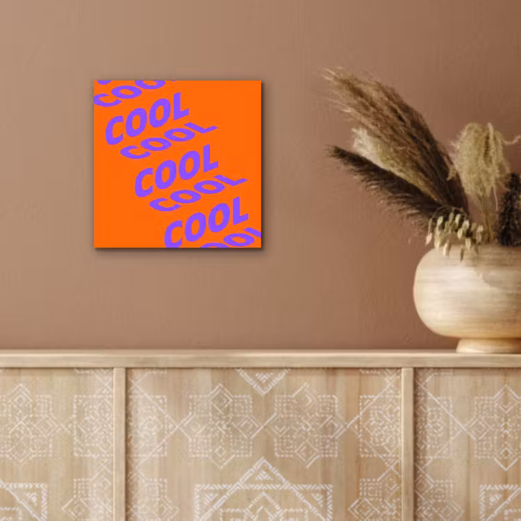 Aluminium schilderij - Cool - Paars - Oranje — 5