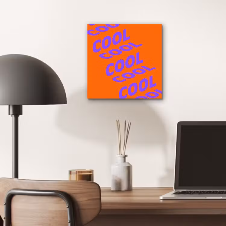 Aluminium schilderij - Cool - Paars - Oranje — 6