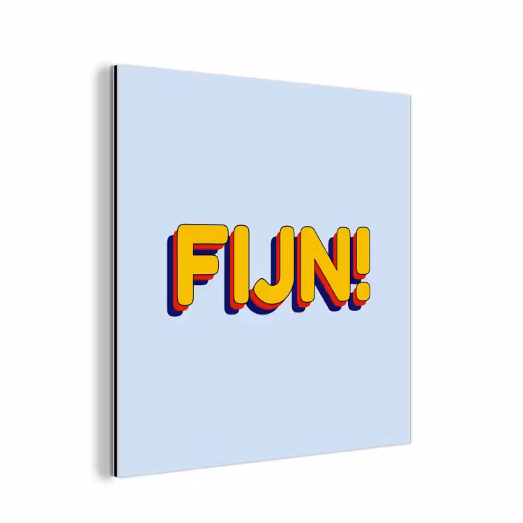 Aluminium schilderij - Fijn - Geel - Oranje — 1