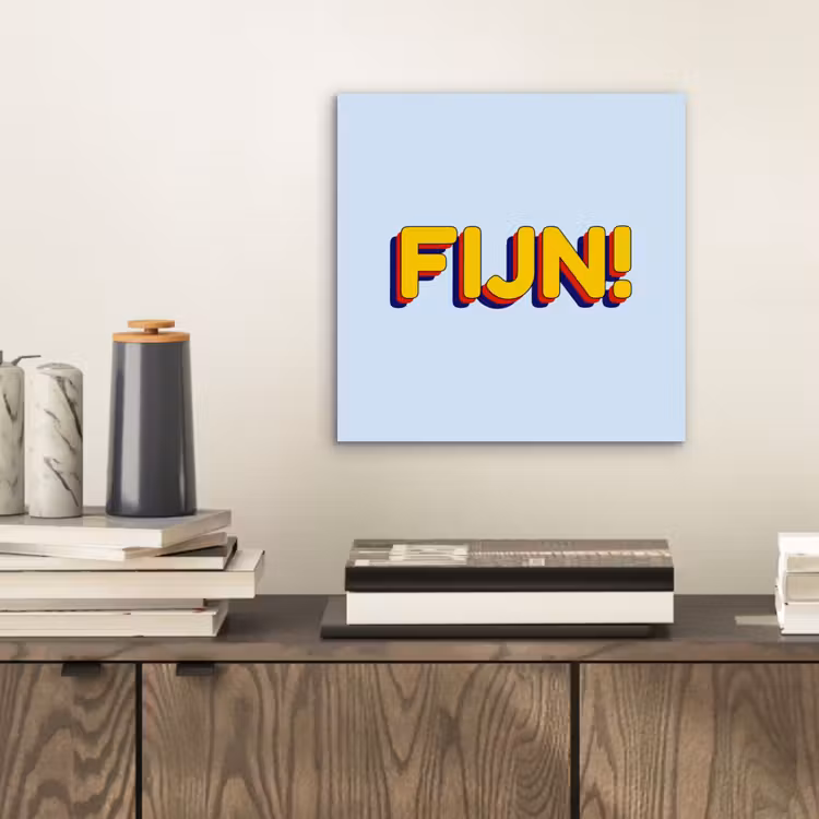 Aluminium schilderij - Fijn - Geel - Oranje — 2