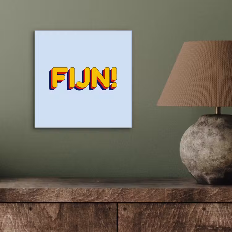 Aluminium schilderij - Fijn - Geel - Oranje — 3