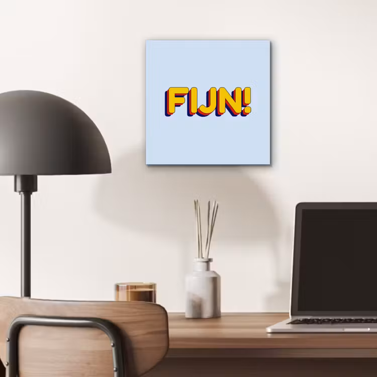 Aluminium schilderij - Fijn - Geel - Oranje — 6