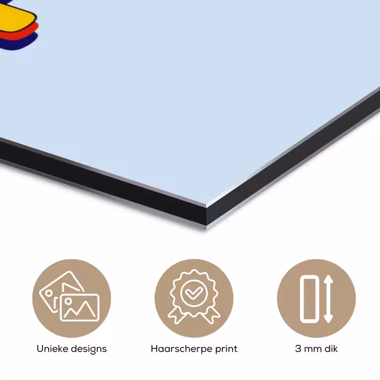 Aluminium schilderij - Fijn - Geel - Oranje — 7
