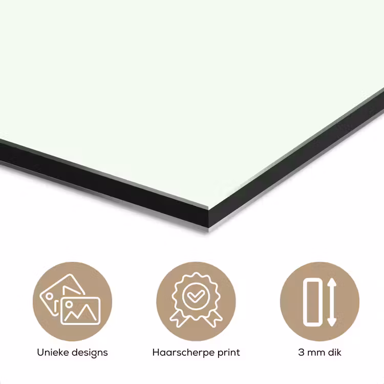 Aluminium schilderij - Focus - Beige - Roze - Smiley — 7