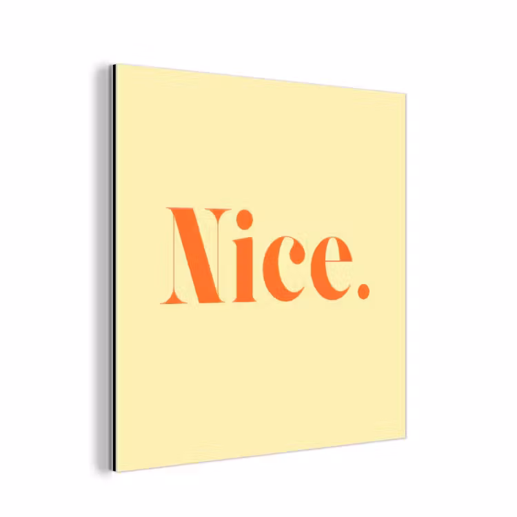 Aluminium schilderij - Nice - Oranje - Geel - Minimalistisch — 1