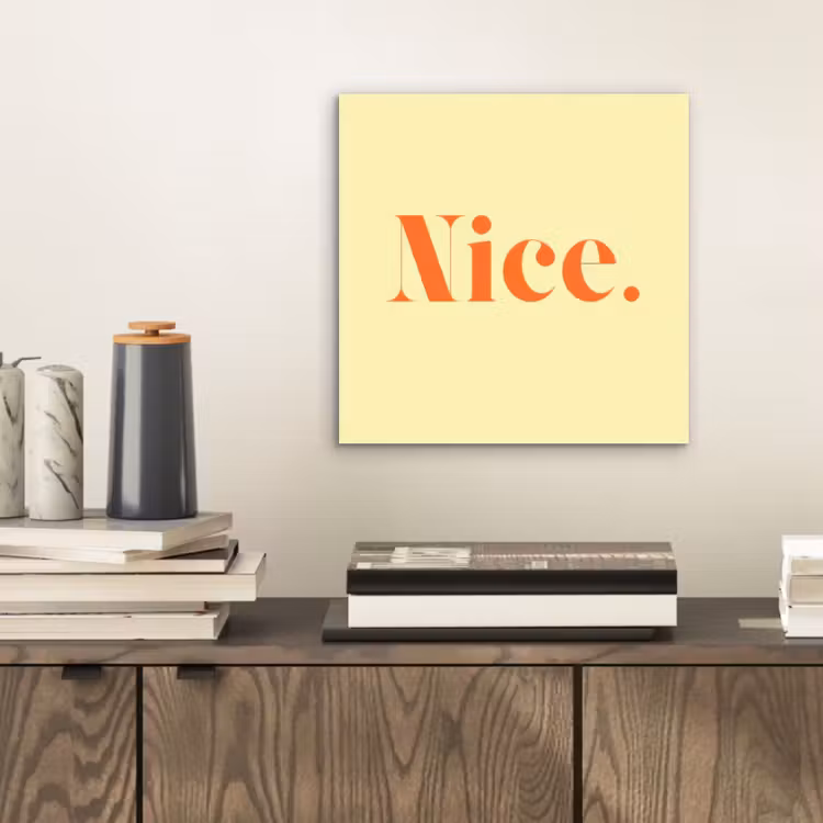 Aluminium schilderij - Nice - Oranje - Geel - Minimalistisch — 2