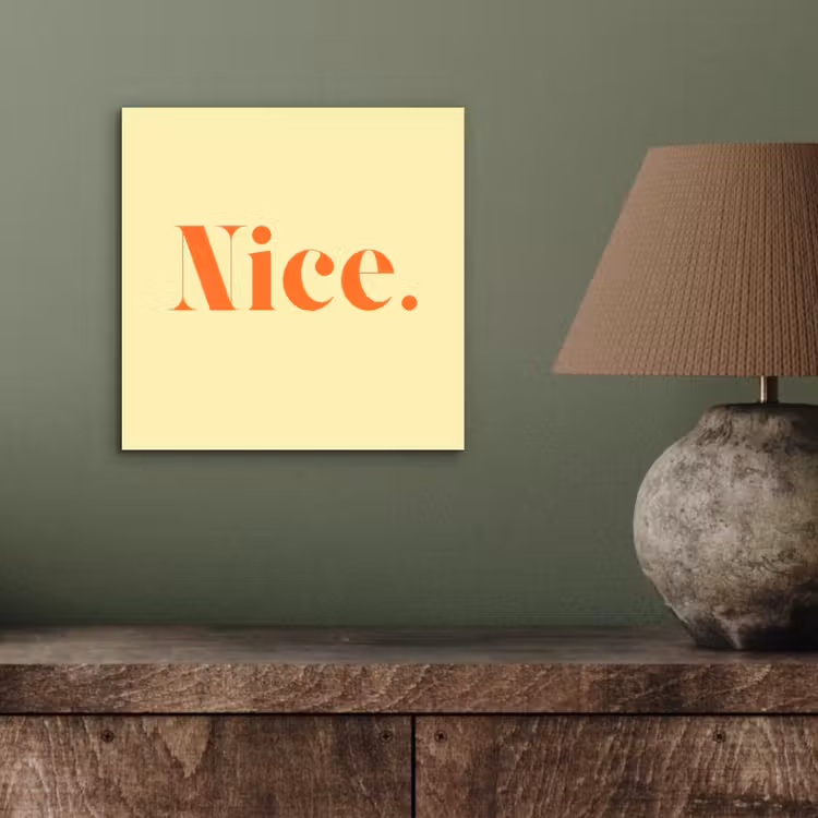 Aluminium schilderij - Nice - Oranje - Geel - Minimalistisch — 3