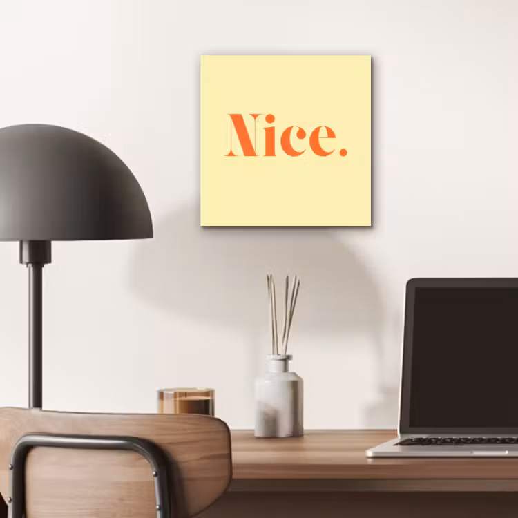 Aluminium schilderij - Nice - Oranje - Geel - Minimalistisch — 6