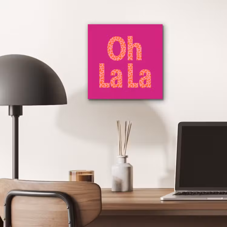 Aluminium schilderij - Oh la la - Luipaardprint - Roze — 6
