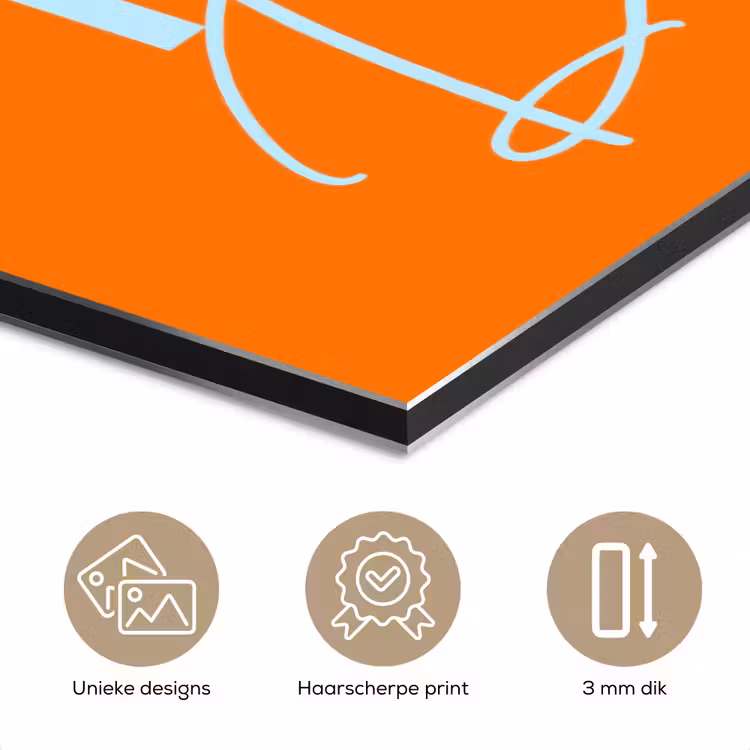 Aluminium schilderij - Oranje - Blauw - Go get that dream — 7