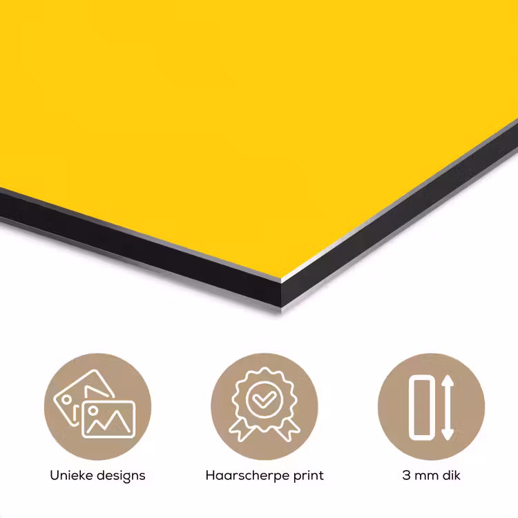 Aluminium schilderij - Smile - Roze - Geel — 7