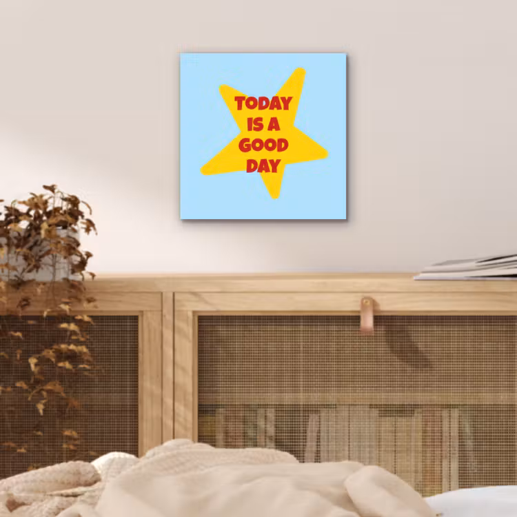 Aluminium schilderij - Ster - Today is a good day - Blauw — 4