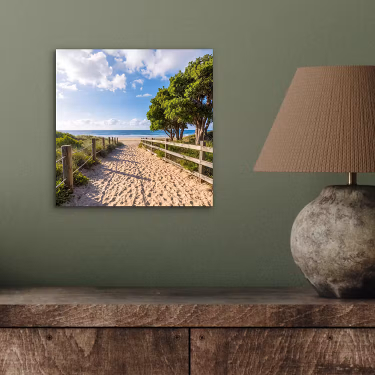 Aluminium schilderij - Strand - Zandpad - Oceaan - Natuur — 3