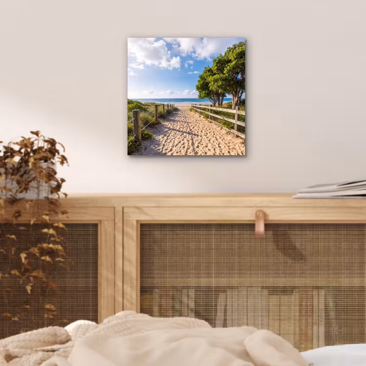 Aluminium schilderij - Strand - Zandpad - Oceaan - Natuur — 4