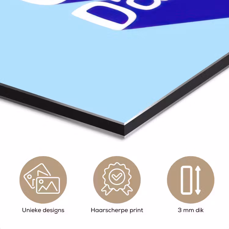 Aluminium schilderij - Today is a good day - Blauw - Schaduw — 7