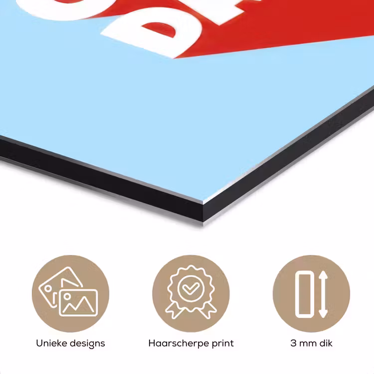 Aluminium schilderij - Today is a good day - Rood - lichtblauw — 7