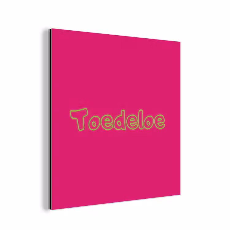Aluminium schilderij - Toedeloe - Groen - Roze — 1