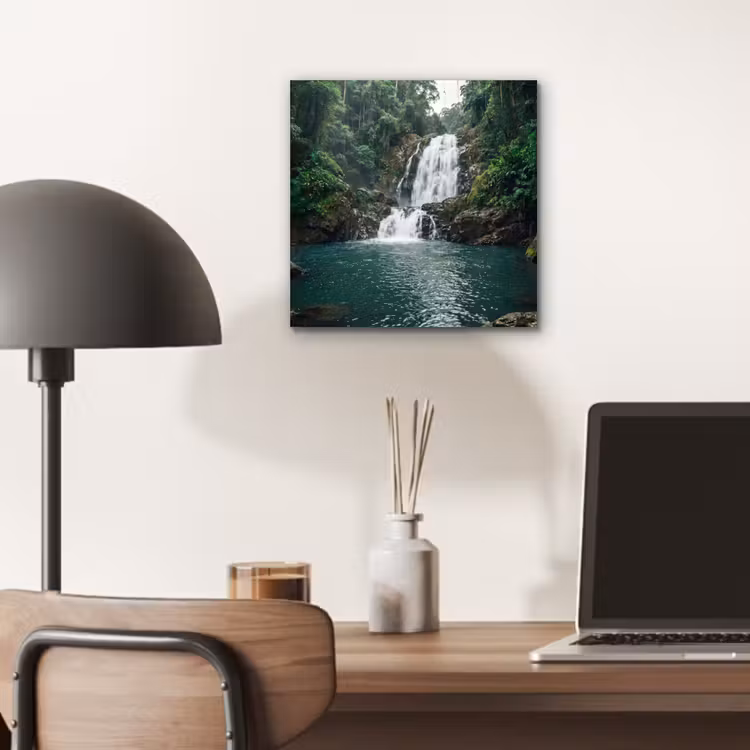 Aluminium schilderij - Waterfall - Forest - Nature - Greenkhgyguyg — 6