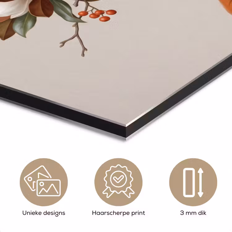 Aluminium schilderij - Gezicht - Boeket - Kleurrijk — 7