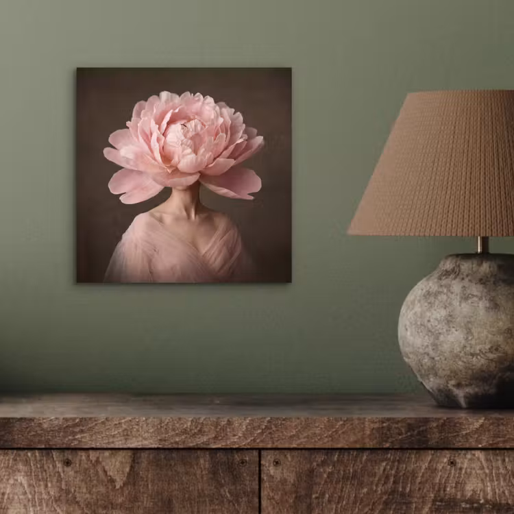 Aluminium schilderij - Gezicht - Roos - Roze — 3