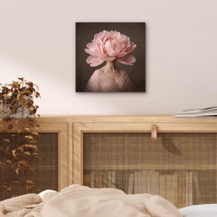 Aluminium schilderij - Gezicht - Roos - Roze — 4