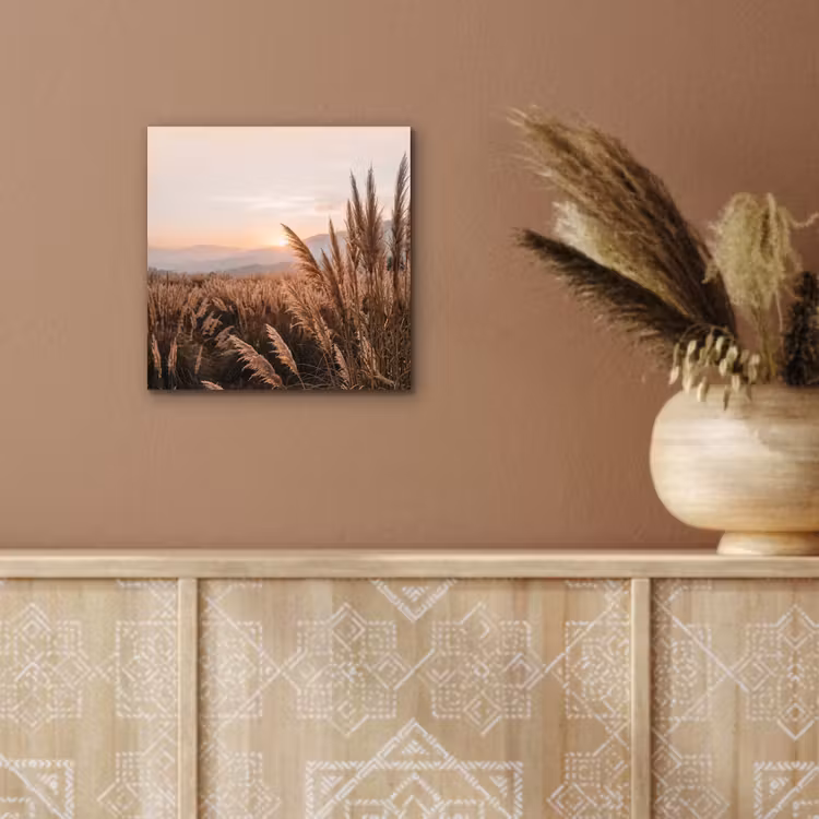 Aluminium schilderij - Gras - Veld - Zon - Natuur — 5