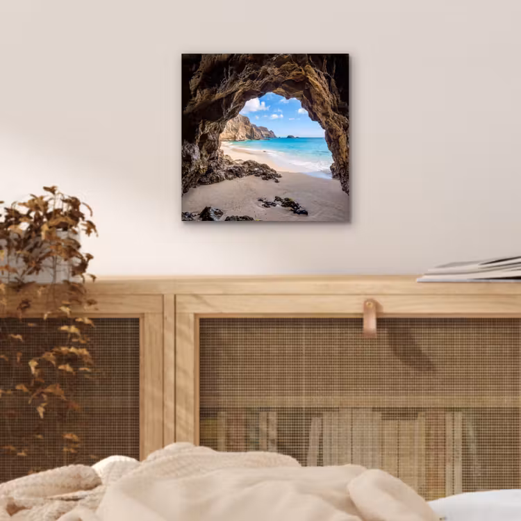 Aluminium schilderij - Grot - Strand - Zee - Blauw — 4