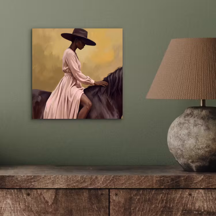 Aluminium schilderij - Paard - Klassiek - Oker — 3
