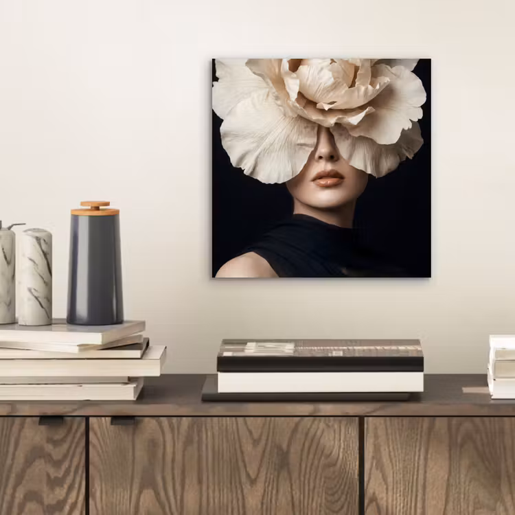 Aluminium schilderij - Roos - Tijdloos - Zwart — 2