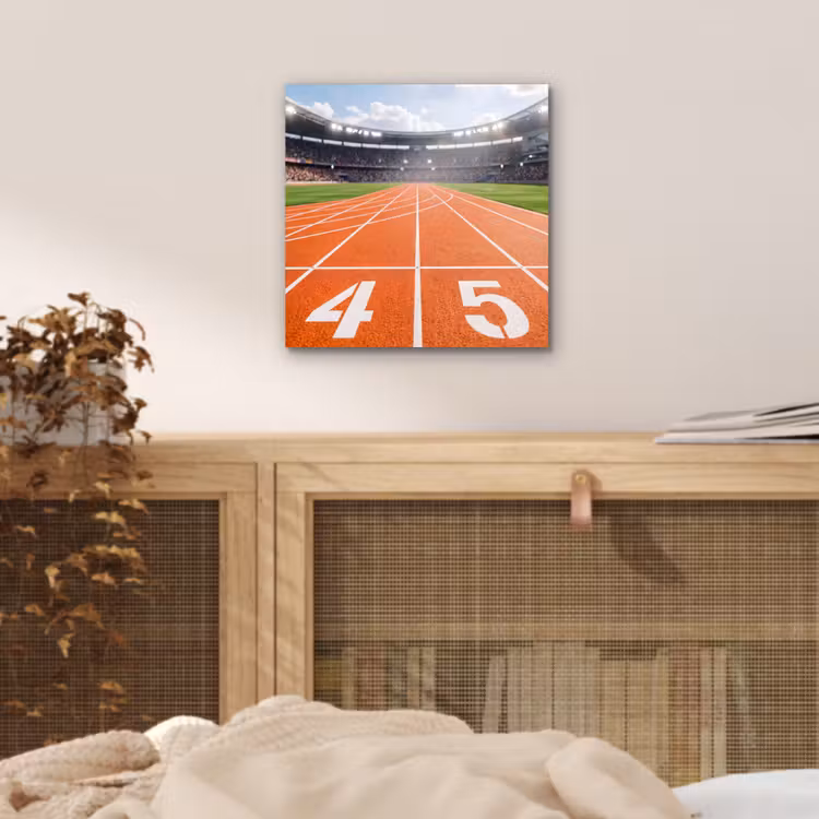 Aluminium schilderij - Sintelbaan - Stadion - Sport -Oranje — 4