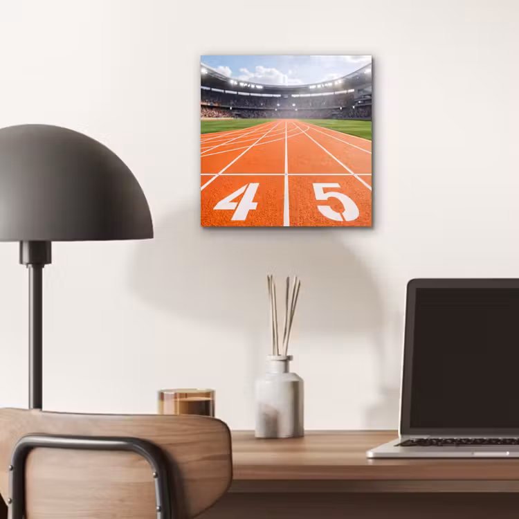 Aluminium schilderij - Sintelbaan - Stadion - Sport -Oranje — 6
