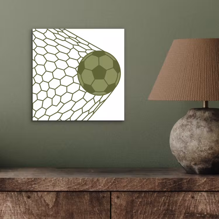 Aluminium schilderij - Voetbal - Goal - Sport - Groen — 3