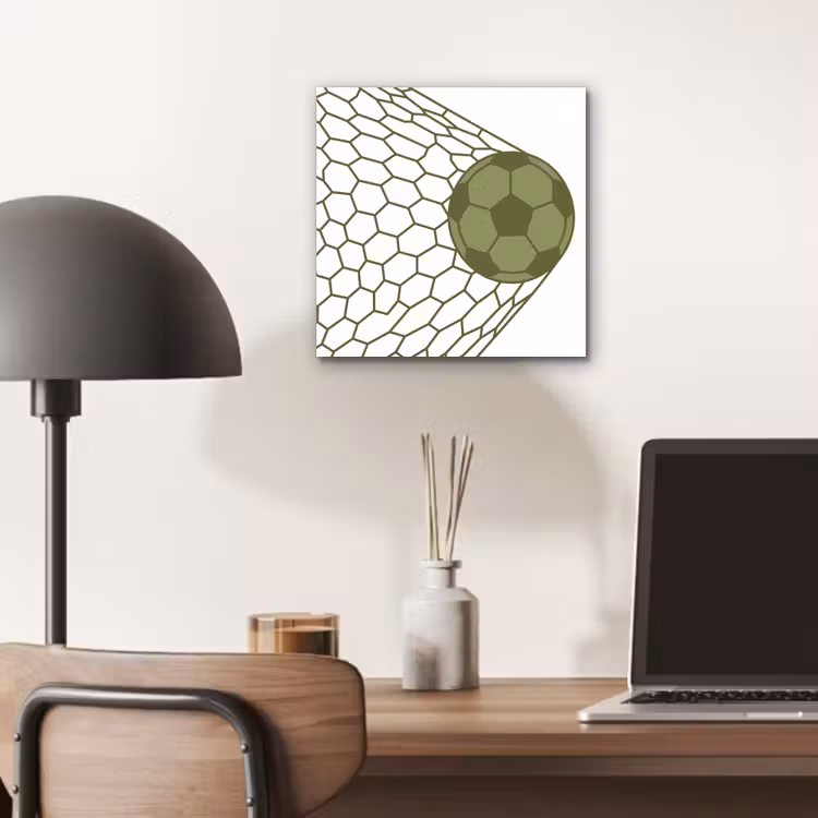 Aluminium schilderij - Voetbal - Goal - Sport - Groen — 6